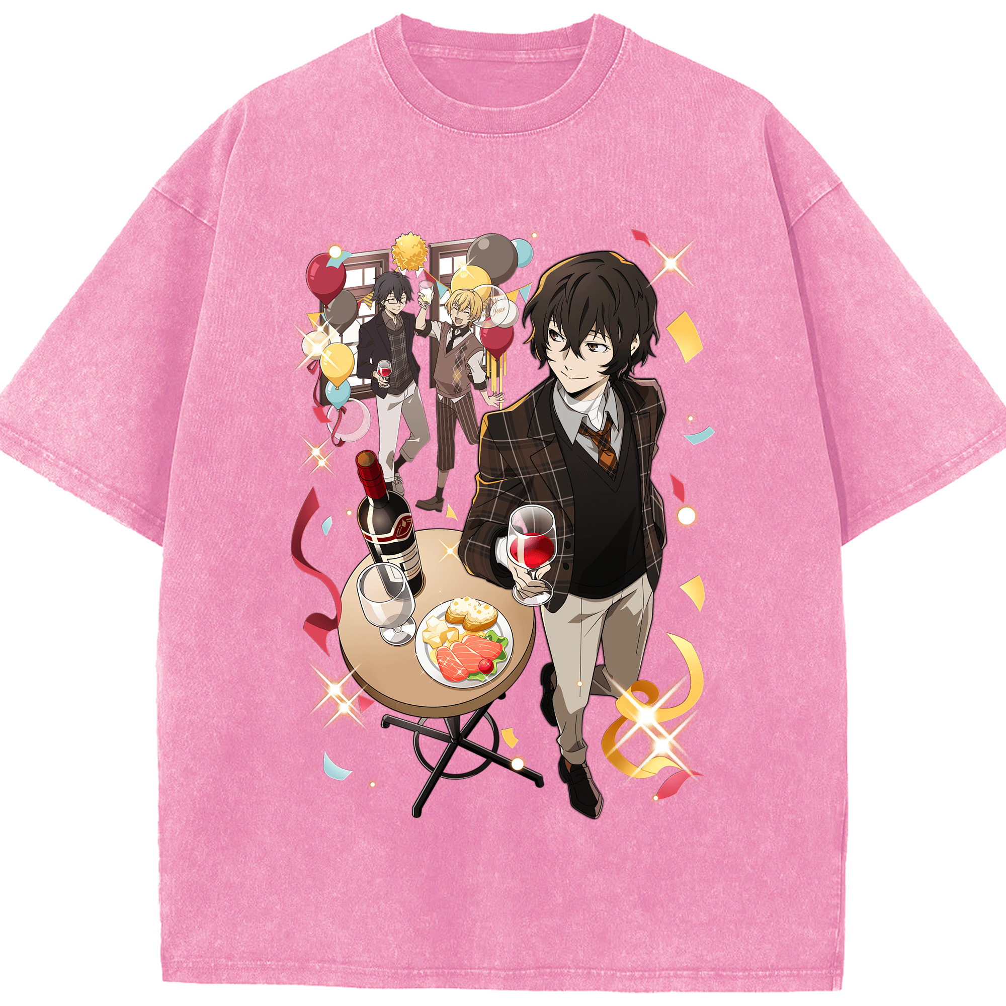 （画像用） 文豪ストレイドッグス Bungo Stray Dogs 綿100% ヴィンテージ風 半袖Tシャツ（フロントプリント）